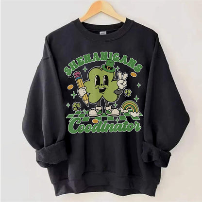 St. Patrick's Day Teacher Sweatshirt  Teacher St. Patrick  Shenanigans Coordinator  Retro St. Patrick  One Lucky Teacher  Teacher Gift