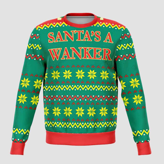 Santa’s Wanker Offensive Ugly Christmas Sweater