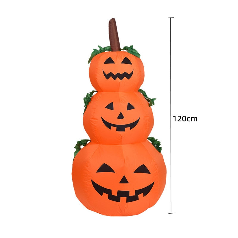 2.4m Big Halloween Inflatable Ghost Holding Pumpkin Street Signs Decoration Tricks or Treats Halloween
