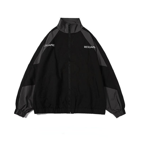Hip Hop Men Harajuku Jacket Embroidery M Letter Print Varsity  Racing Jackets Women Vintage Patch College Oversized Coat Couple
