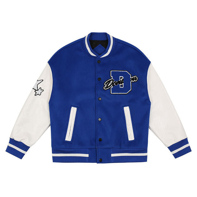 Streetwear lettera ricamo giacca moto uomo Chaquetas Hombre Hip Hop Vintage cotone coppie primavera giacca da Baseball Unisex