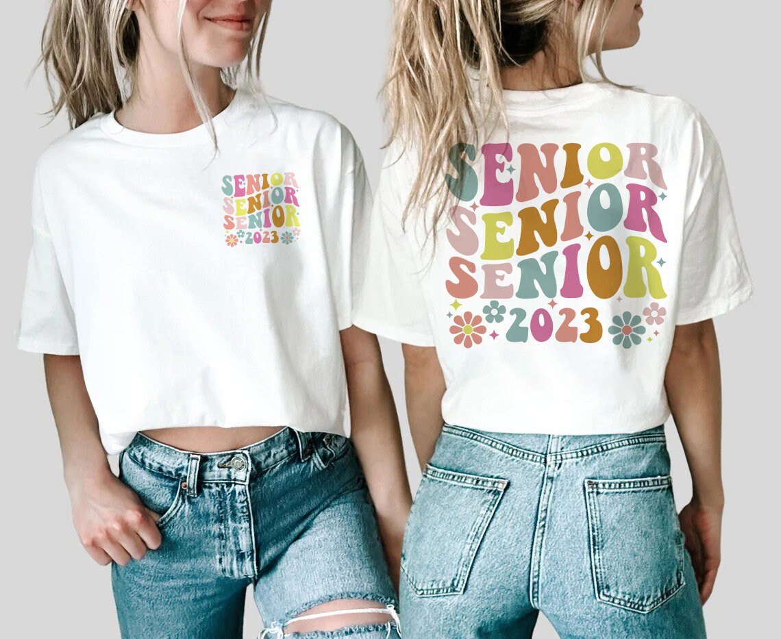 Senior 2023 Shirt, Retro Font, Senior Retro Shirt, 2023 Seniors Shirt, Senior 2023 Retro Shirt, Class of 2023 Senior Shirt, Graduation tee
