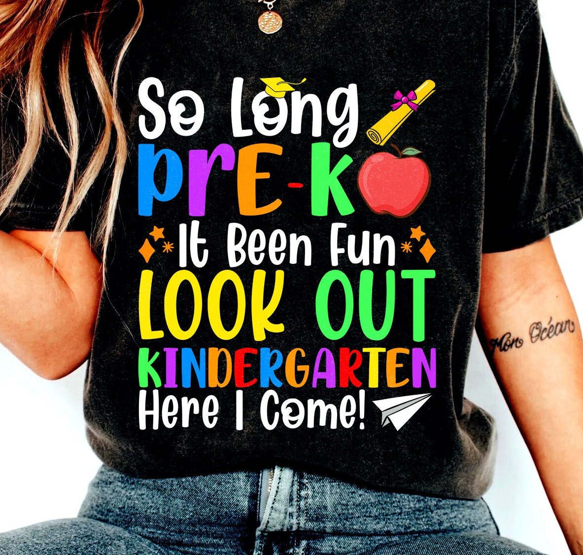 So Long Pre-K It's Been Fun Look Out Kindergarten Here I Come Shirt And Shirt, Back To School Shirt, First Day Of School Shirt, School Tee
