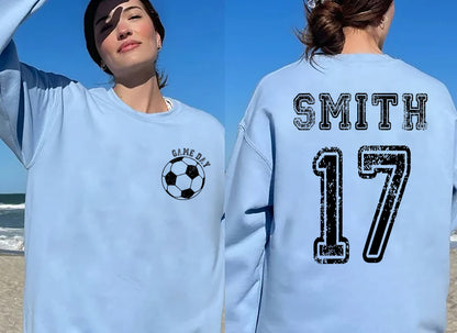 Soccer Sweatshirt, Soccer Mom Shirt, Soccer Unisex Trendy Shirt, Custom Soccer Mom Shirt, Custom Name and Number Soccer Shirt, Soccer Lovers