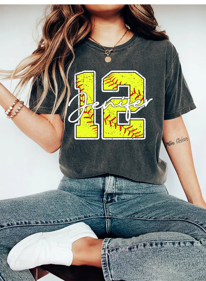 Softball Mom T-Shirt, Softball T-Shirt, Custom Softball Team Shirts, Favorite Season Softball, Softball Shirts, Bar League Softball Shirt