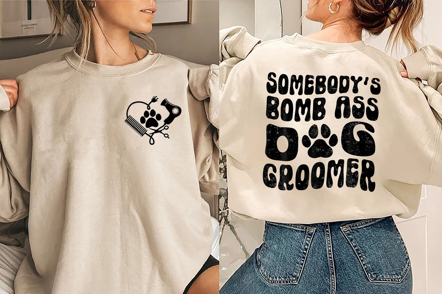 Somebody's Bomb Ass Dog Groomer Shirt, Dog Groomer, Pet Grooming Shirt, Pet Groomer Gift, Dog Mom Shirt, Dog Lover Tee, Pet Hospital Shirt