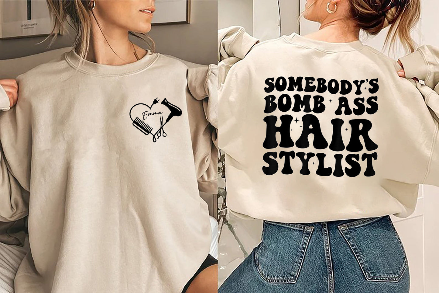 Somebody's Bomb Ass Nail Tech Shirt, Nail Tech Shirt, Nail Tech Gift, Nail Technician, Trendy Nail Tech, Trendy Lash Tech, Nails Sweatshirt