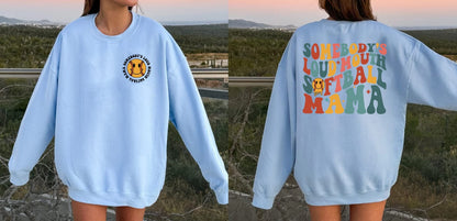 Somebody's Loud Mouth Softball Mama Sweatshirt, Funny Mom Gifts, Softball Sweatshirt, Gifts for Mom, Softball Mom Shirt, Mom Life T-Shirt
