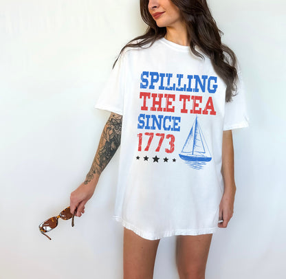 Spilling The Tea Since 1773 Shirt, History Lover T-shirt, Historian Gift, Funny History Shirt, History Teacher Tee, History Gifts, USA Shirt