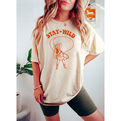 Stay Wild Cowgirl Vintage Tshirt, Cowgirl Shirt, Country Girl Shirt, Western Shirt, Rodeo Shirt, Cowboy Shirt, Country Music Shirt