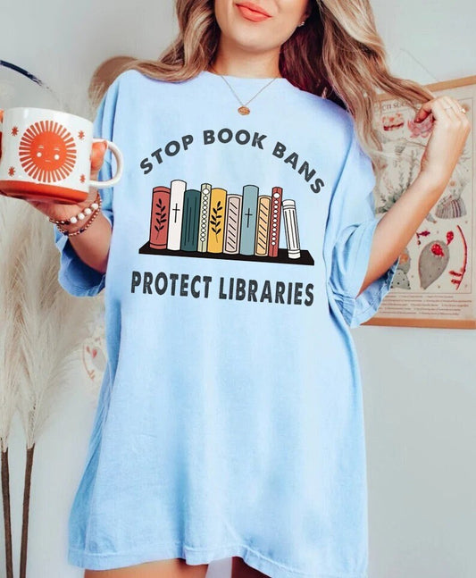 Stop Book Bans Shirt, Librarian Shirt, School Librarian Shirt, Ban Bigots Not Books Shirt, I'm With the Banned Shirt, Banned Books gift tee