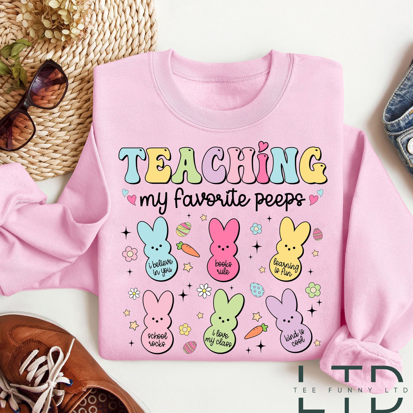 Teaching My Favorite Peeps, Egg - Cellent Teacher Shirt, Teachers Easter Shirt,Easter Teacher Gift,  Easter Day Teacher Bunny, Teacher Life