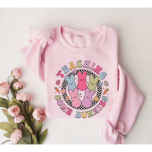 Teaching Some Bunnies Sweatshirt, Teacher Bunny Easter t-shirt, Easter Teacher Tee, Easter Teacher Shirt, Easter, Easter Gift For Teachers