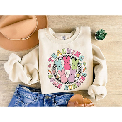 Teaching Some Bunnies Sweatshirt, Teacher Bunny Easter t-shirt, Easter Teacher Tee, Easter Teacher Shirt, Easter, Easter Gift For Teachers