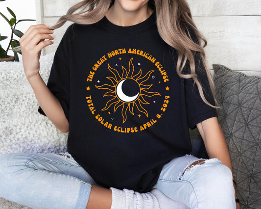 The Great North American Total Solar Eclipse April 8 2024 Shirt, Solar Eclipse 2024 Shirt, Solar Eclipse Astronomy Shirt, Eclipse Event Tee