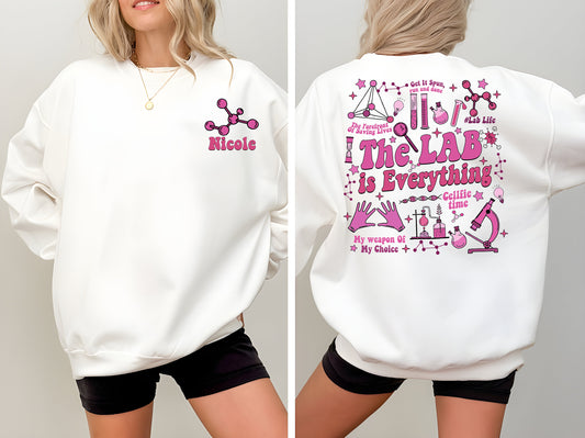 The Lab Is Everything Comfort Colors Sweatshirt, Lab Week 2024 Official Themed TShirt, Medical Lab Tech Hoodie, Personalized Name Lab Group