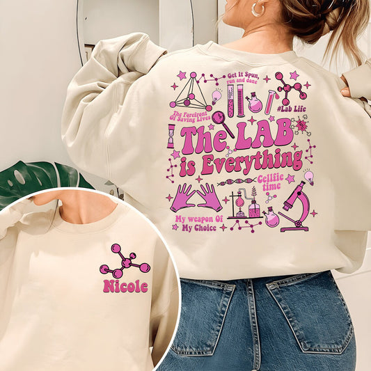 The Lab Is Everything Comfort Colors Sweatshirt, Lab Week 2024 Official Themed TShirt, Medical Lab Tech Hoodie, Personalized Name Lab Group