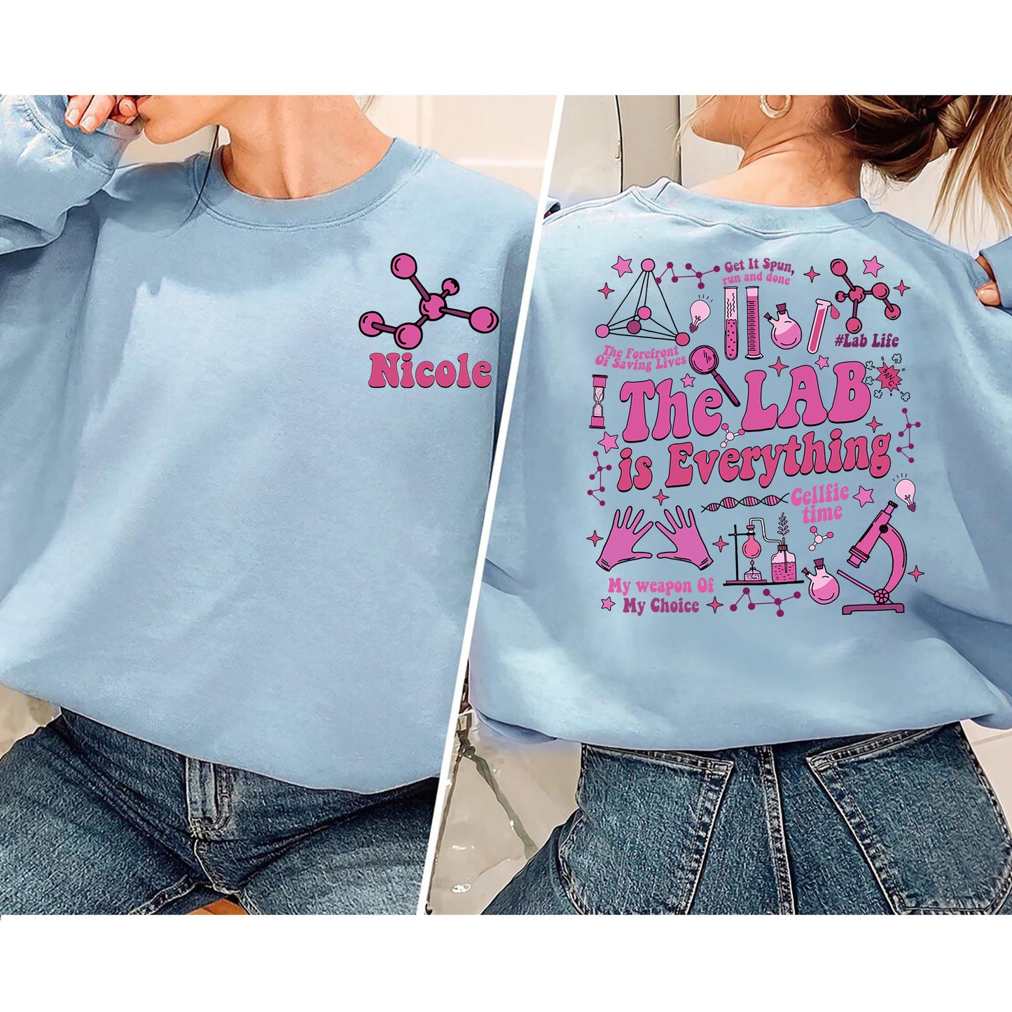The Lab Is Everything Comfort Colors Sweatshirt, Lab Week 2024 Official Themed TShirt, Medical Lab Tech Hoodie, Personalized Name Lab Group