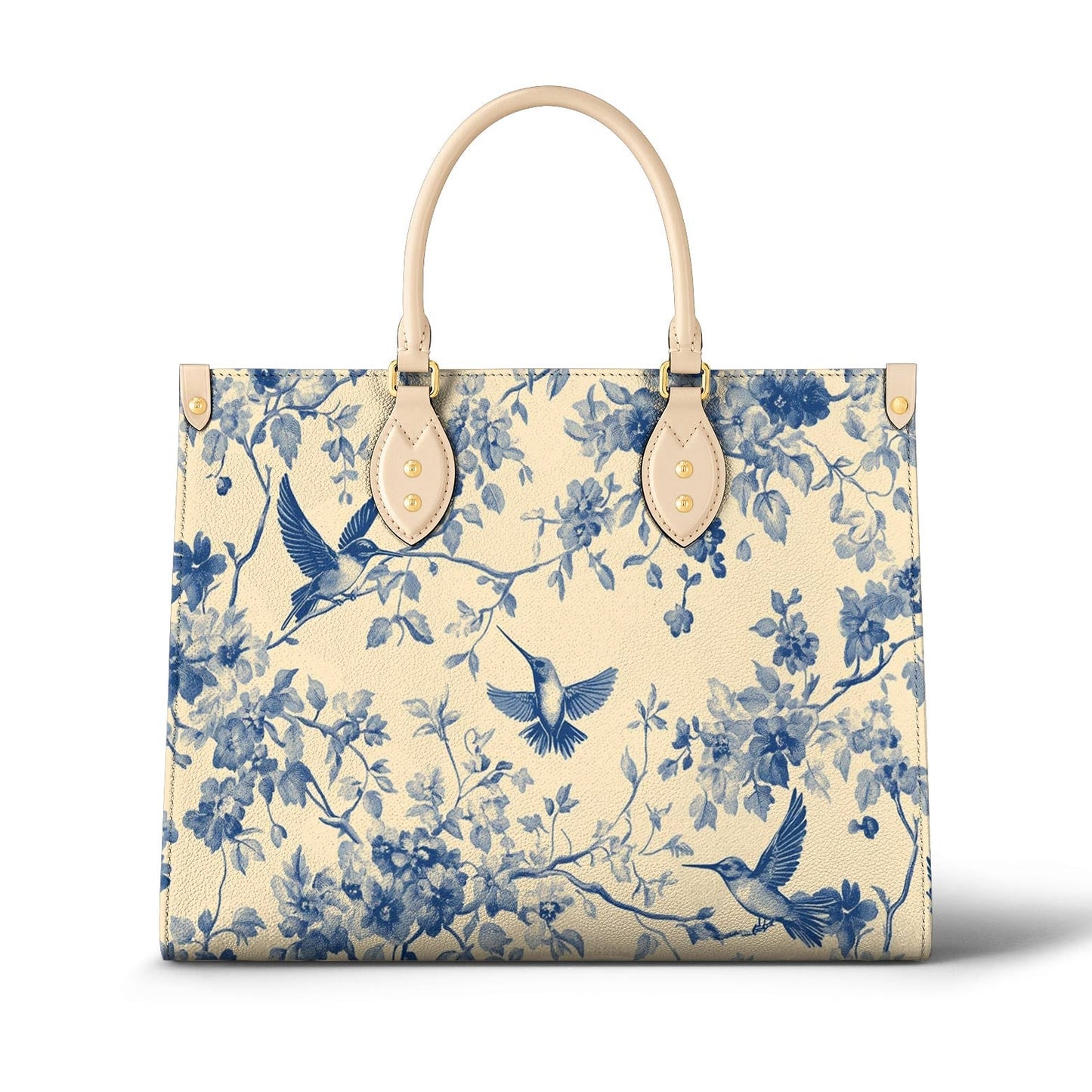 Hummingbird Leather Bag Chiffon Sky