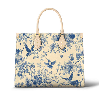 Hummingbird Leather Bag Chiffon Sky