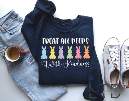 Treat all peeps with kindness shirt, Teacher Tee, Peeps Shirt, Teacher T-Shirt, Easter Shirt, Easter Teacher Shirt, Gift for Teacher