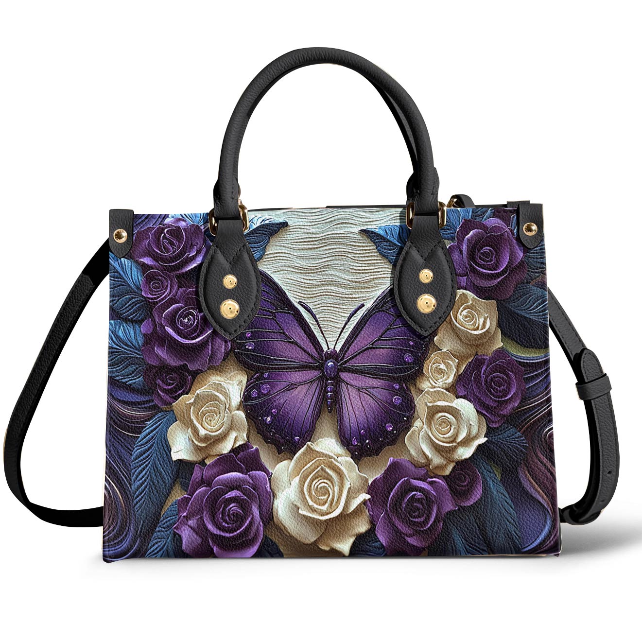 Butterfly Leather Bag Rose & Butterfly Elegance