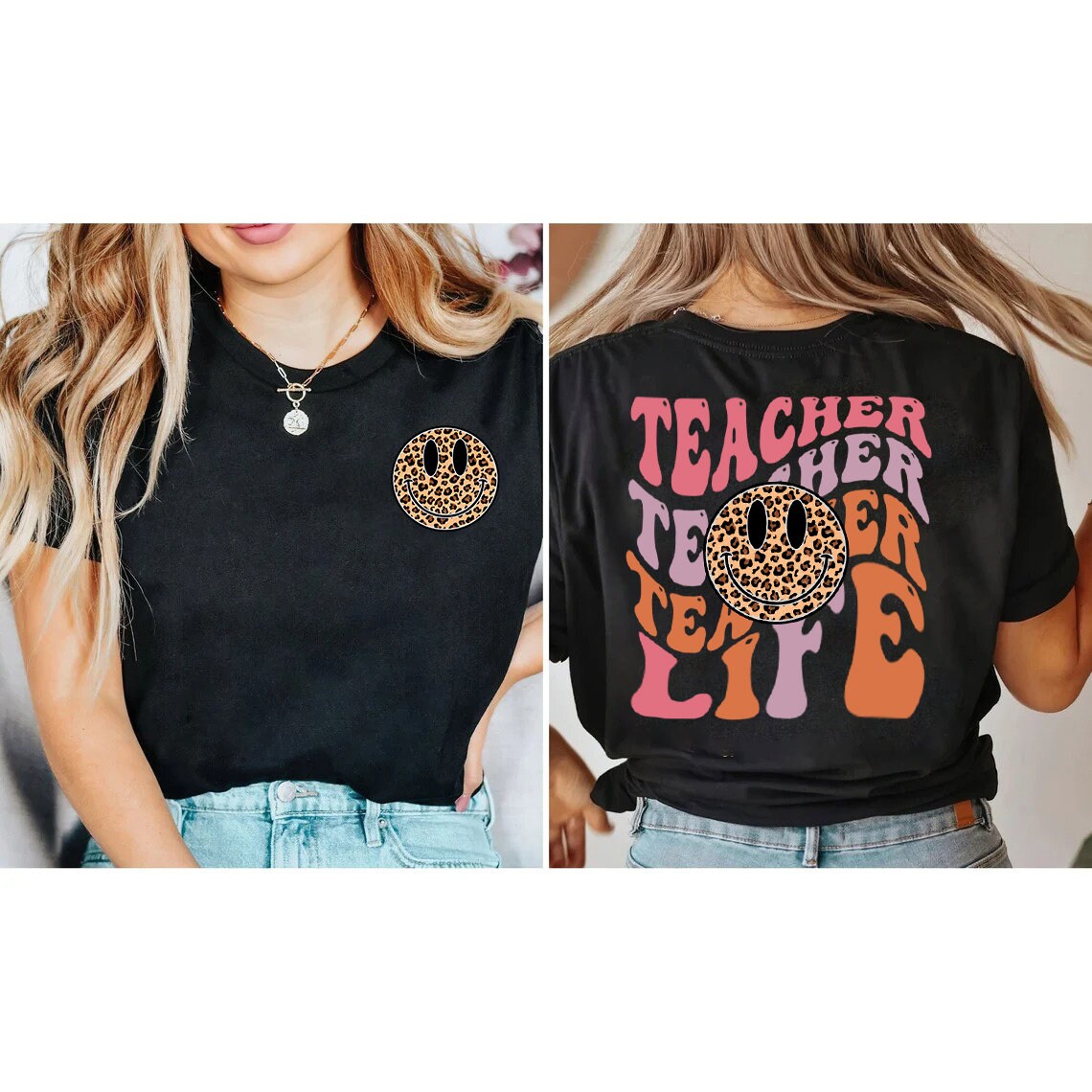 Teacher Life Shirt, funny Tee, Teacher Smile Face Shirt, Teacher Shirt, Retro Teacher Shirt, Preschool Teacher, Cute Teacher shirt