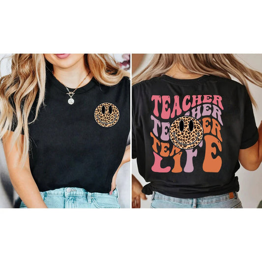 Teacher Retro Sweatshirt, Teacher Shirt, Teacher Smile Face Shirt, Funny Teacher Shirt, Teacher Gifts, Elementary School Teacher gift