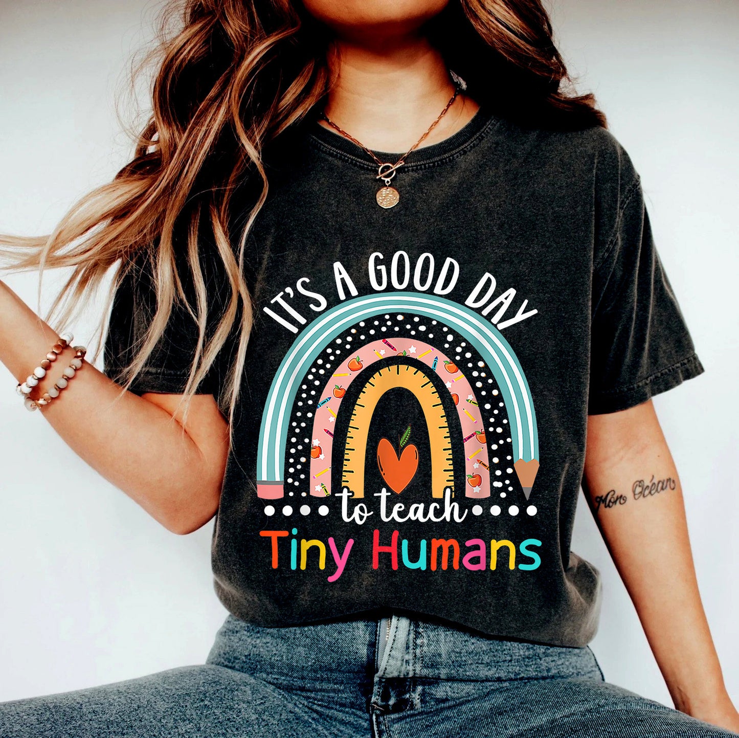 Teacher T-Shirt, Teacher Appreciation Gift, Kindergarten Teacher Shirts, Good Day To Teach Tiny Humans, Funny Teacher Tee, Gift For Teacher