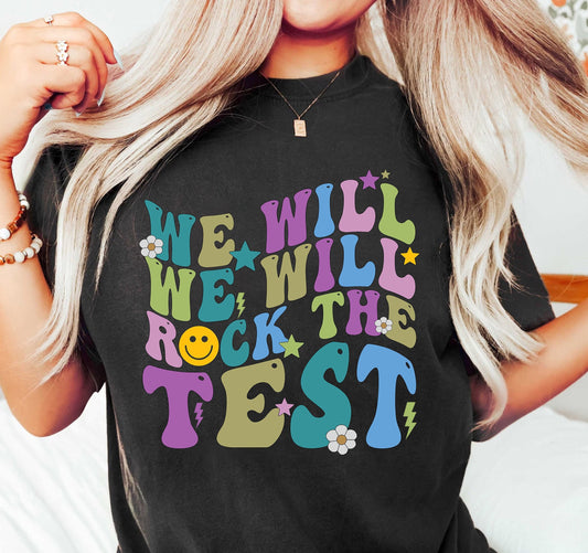 Teacher T-shirt Test Day, We Will Rock The Test Shirt, Test Day Shirt, Staar Test Squad, State Testing, School Test, Teacher Graduation Gift