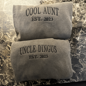 The Cool Aunt Sweatshirt with Custom Est Year, Personalized Gift for Aunt with Embroidered