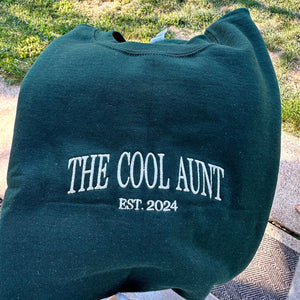 The Cool Dad SweatshirtHoodie with Custom Embroidered Est. Year Became Father