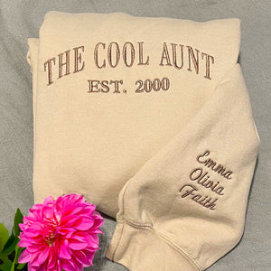 The Cool Dad SweatshirtHoodie with Custom Embroidered Est. Year Became Father