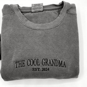 The Cool Dad SweatshirtHoodie with Custom Embroidered Est. Year Became Father