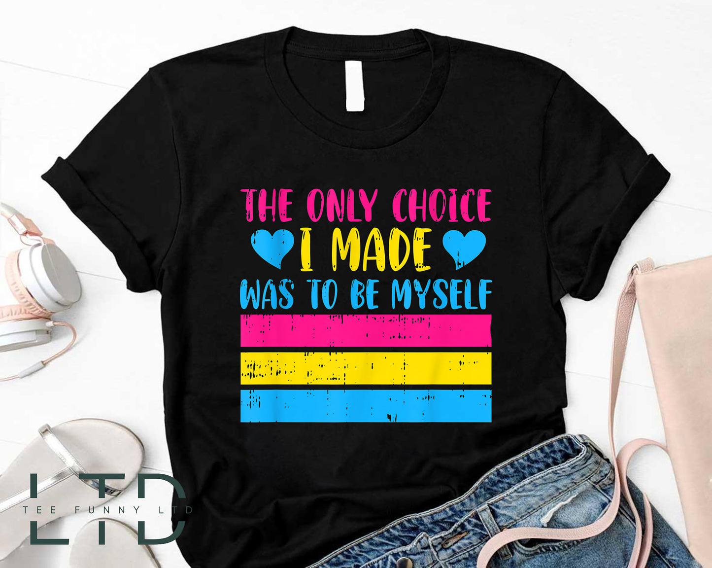 The Only choice I made is being myself gay pride outfits, gay pride tshirt, gay rights, lesbian shirt, say gay shirt
