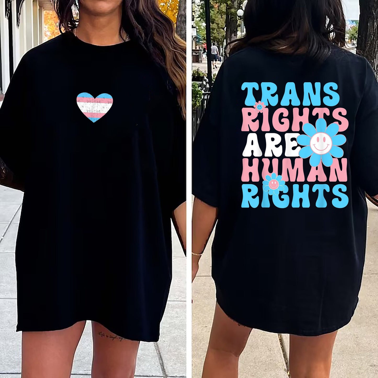 Trans Rights are Human Rights T-Shirt, Protect Trans Kids Tee, Transgender Pride T-Shirt, LGBTQIA Rights Top, Trans Lives Matter TShirt Gift
