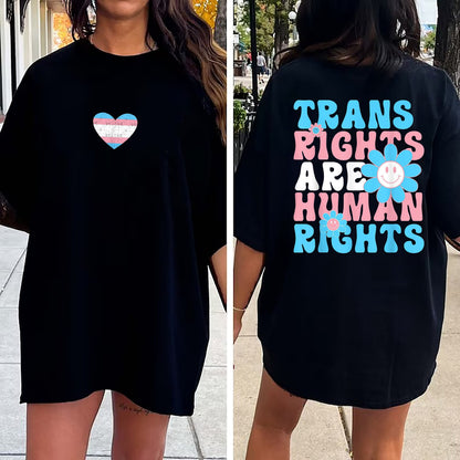 Trans Rights are Human Rights T-Shirt, Protect Trans Kids Tee, Transgender Pride T-Shirt, LGBTQIA Rights Top, Trans Lives Matter TShirt Gift