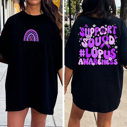 Trending T-Shirt, Support Squad Lupus Awareness Shirt, Lupus Warrior Shirt, Lupus Survivor Gift, In May We Wear Purple, Purple Ribbon Shirt