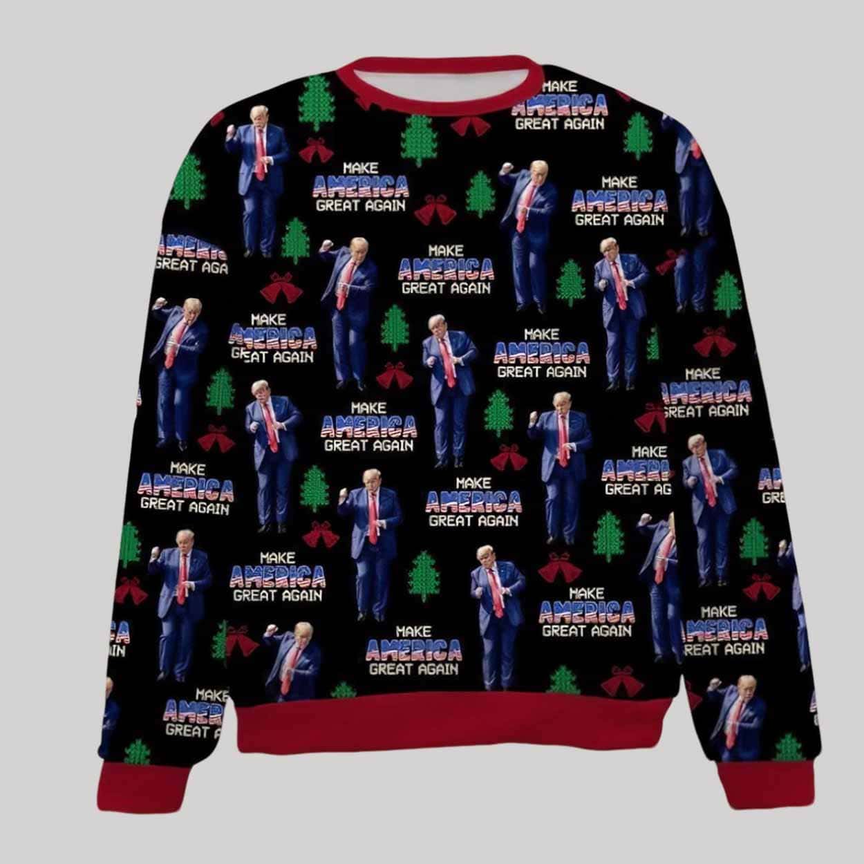 Trump Dances Make Christmas Great Again Ugly Christmas Sweater
