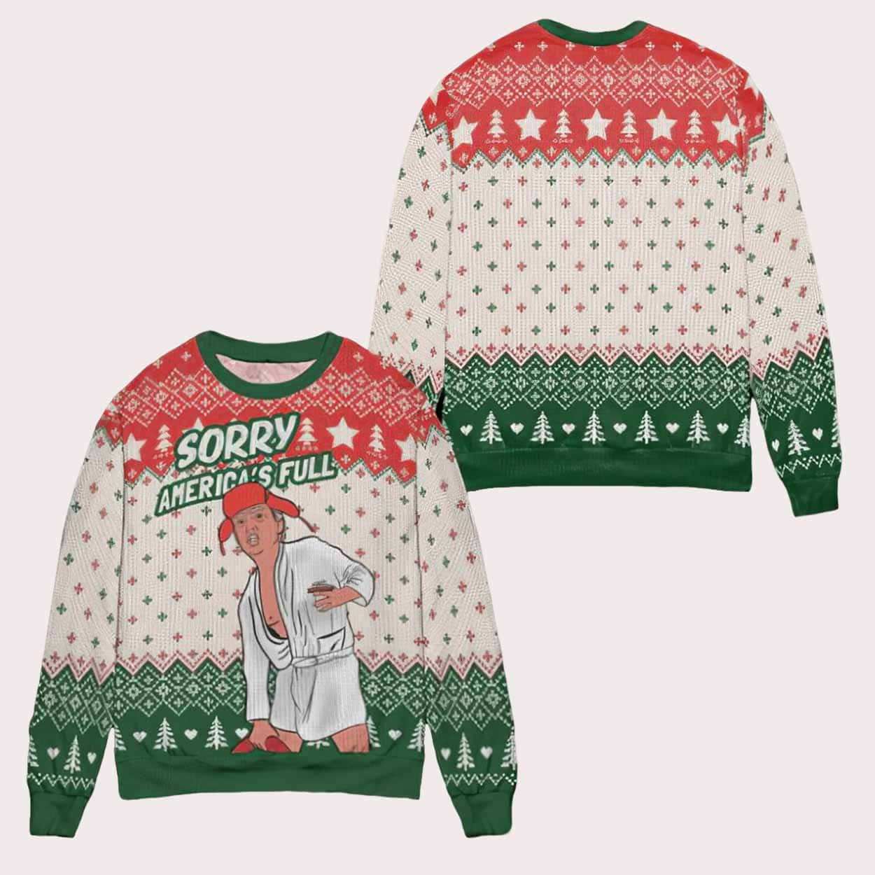 Trump Sorry America’s Full Ugly Christmas Sweater