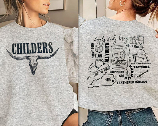 Tyler Childers Music Collage Tee Shirt, I’ll Love You Till My Lungs Give Out, Tyler Childers Lyrics, Tyler Childers All Yourn Western Shirt