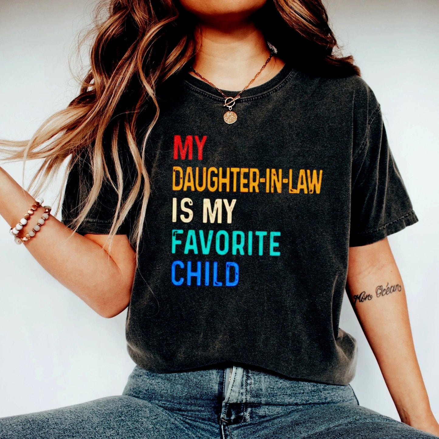 Vintage Daughter In Law Gift, Mother In Law Shirt, Favorite Daughter in Law,Funny Daughter in Law Shirt,Mother Father In Law Birthday shirt