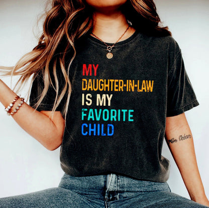 Vintage Daughter In Law Gift, Mother In Law Shirt, Favorite Daughter in Law,Funny Daughter in Law Shirt,Mother Father In Law Birthday shirt