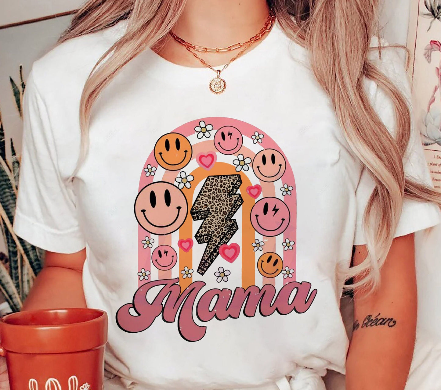 Vintage Mama T-shirt, Leopard Mama Shirt, Mom Life Shirt, Girl Mama Shirt, Motherhood Shirt, Cute Mom Shirt, Mothers Day Gift, Mama T-shirt