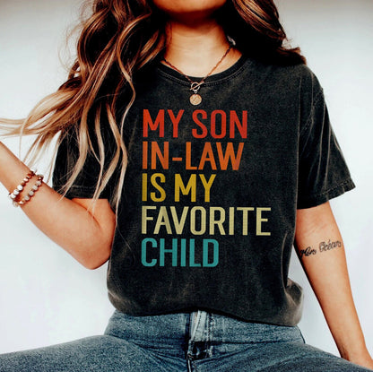Vintage Mother In Law Gift, Mother In Law Shirt, Favorite Son in Law,Funny Mother in Law Shirt,Mother Father In Law Birthday Gift shirt