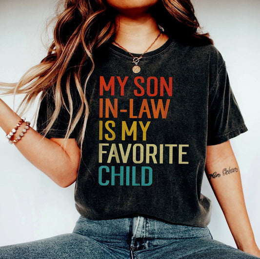 Vintage Mother In Law Gift, Mother In Law Shirt, Favorite Son in Law,Funny Mother in Law Shirt,Mother Father In Law Birthday Gift shirt