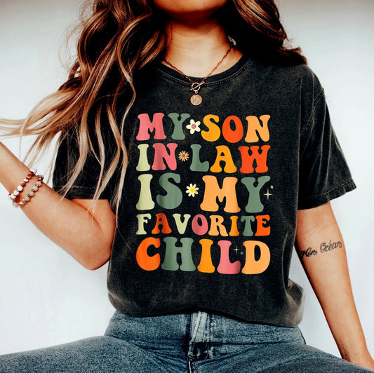 Vintage Mother In Law Gift, Mother In Law Shirt, Favorite Son in Law, Funny Mother in Law Shirt, Mother Father In Law Birthday shirt