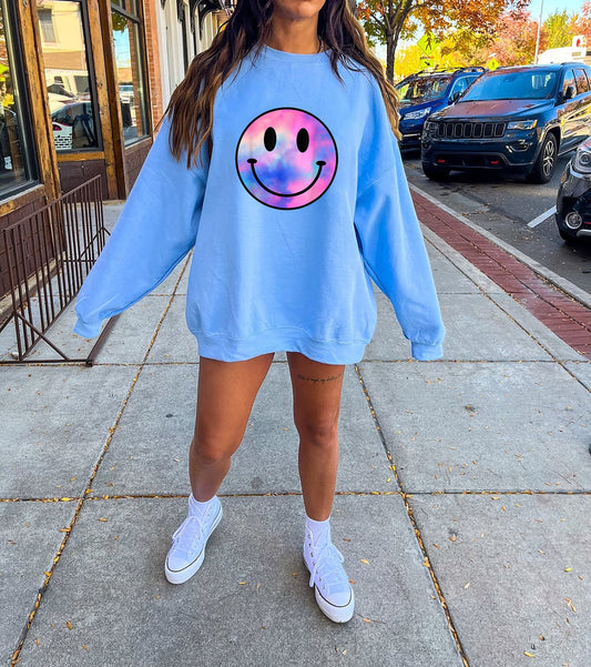 Vintage Smile Face Hoodie, Smile Face Sweatshirt For Men And Women Christmas Gift, Smile Sweatshirt, Happy Face Sweater, gift for her