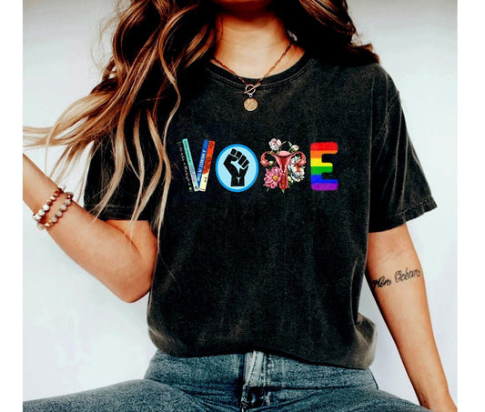 Vote Shirt, Banned Books Shirt, Reproductive Rights Tee, BLM Shirts, Political Activism Shirt, Pro Roe V Wade, Election Tshirts, LGBTQ gift