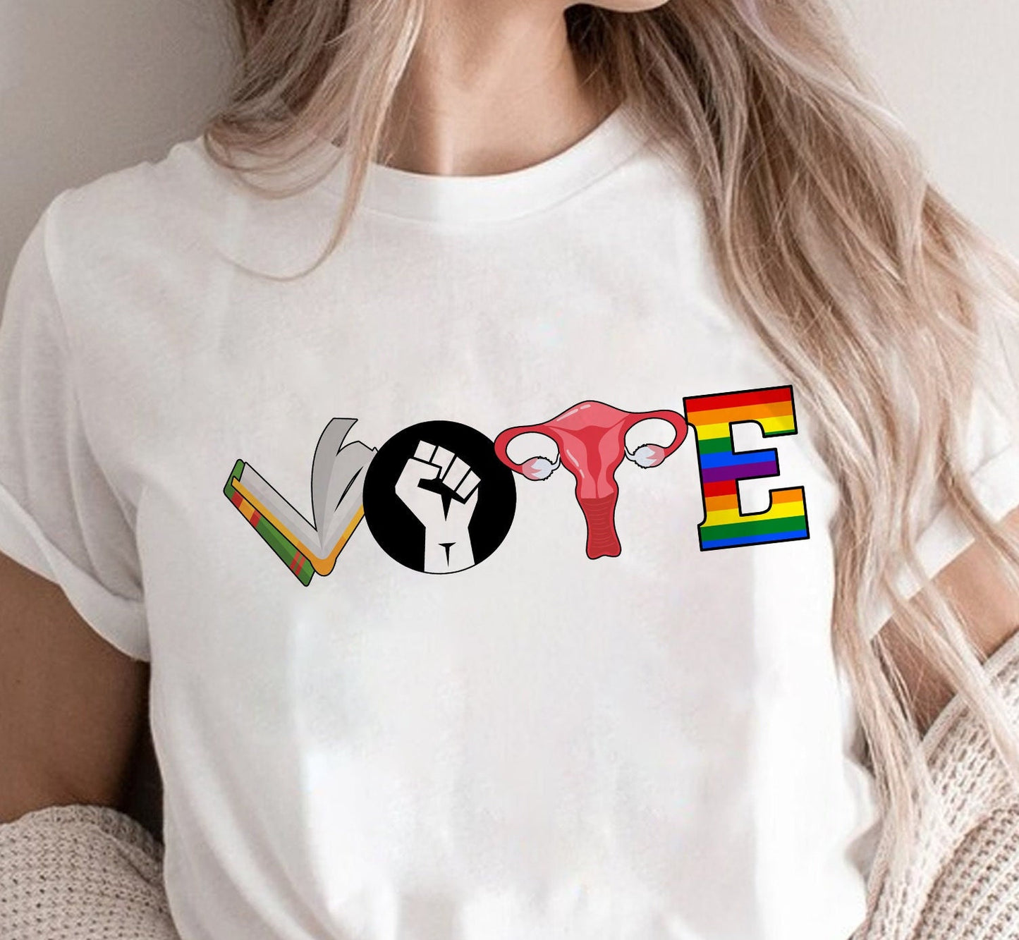 Vote Shirt, Banned Books T-shirt, Reproductive Rights Tee, BLM Tee, Political Activism Shirt, Pro Roe V Wade, Election T-shirt, LGBTQ Shirt